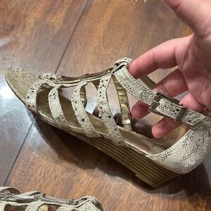 Alfani Beige snake print  Strappy Sandals